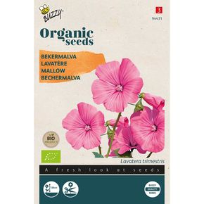 Buzzy® Organic Lavatera trimestris rose/rood  (BIO)