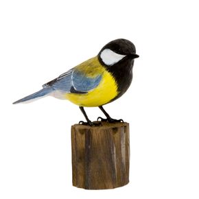 Houtgesneden Koolmees