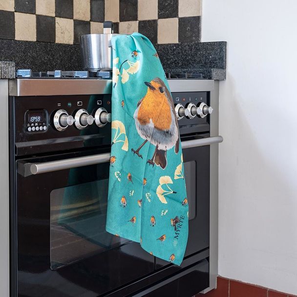 Theedoek Roodborst – Myrte