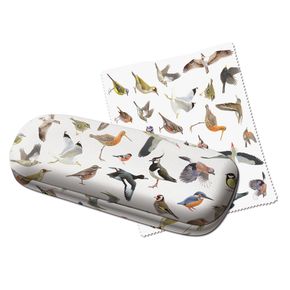 Brillenkoker inclusief brillendoekje 'vogels'