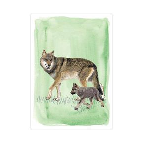 Wenskaart Wolf - Myrte