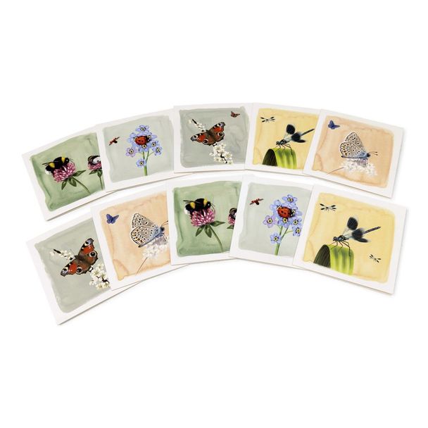 Wenskaartenset Insecten - Myrte (2 x 5 designs)