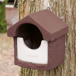 Nestkast WoodStone® half open bruin