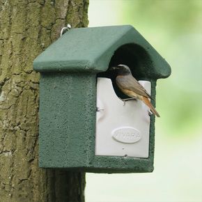 Nestkast Barcelona WoodStone® half open groen